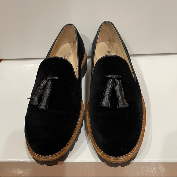 Jon Josef Anthropologie Womens Gogo Lug Sole Loafers Size US 10 EUR 40 Black - Picture 5 of 16
